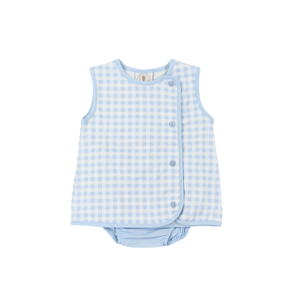 Classic Gingham Blue Boy Diaper Set