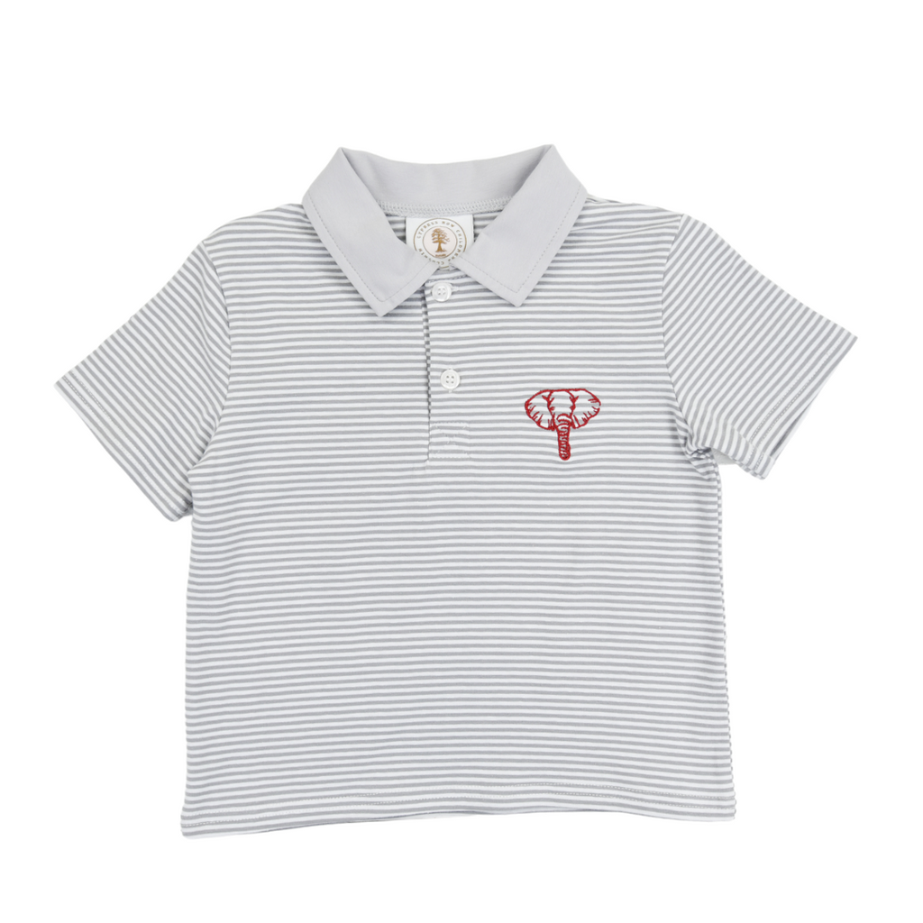 Grey Stripe Mascot Polo